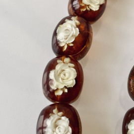 copy of عنبر البلطيق العتيق، مسبحة إسلامية 33 خرزة، مصباحة عنبر البلطيق الطبيعي