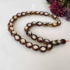 copy of عنبر البلطيق العتيق، مسبحة إسلامية 33 خرزة، مصباحة عنبر البلطيق الطبيعي