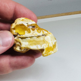 Raw Baltic Amber Stone, Natural Unpolished Irregular Amber Lump