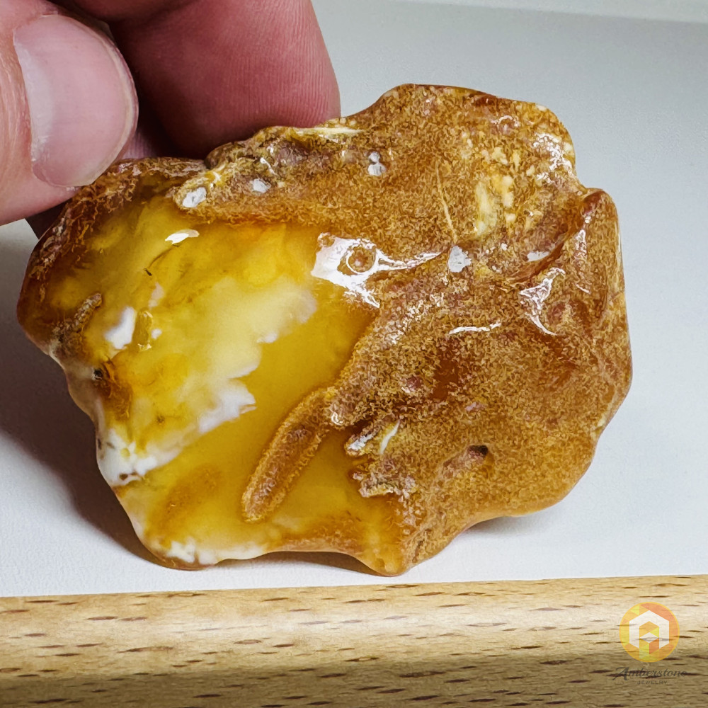 Raw Baltic Amber Stone, Natural Unpolished Irregular Amber Lump