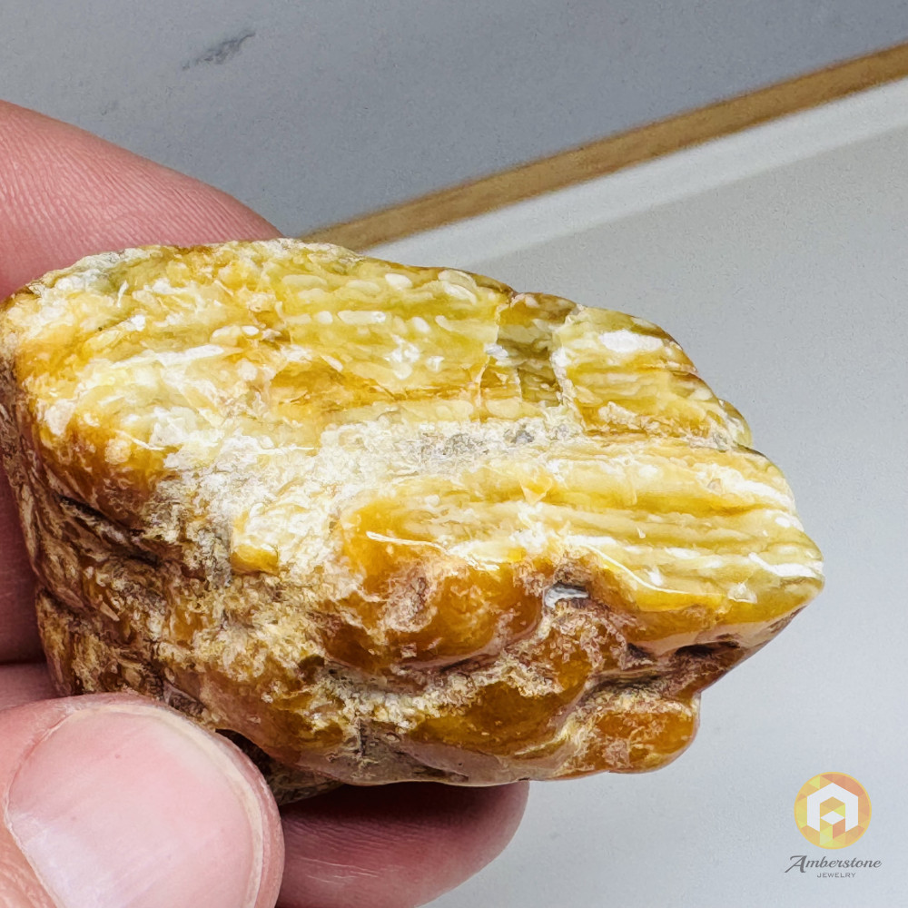 Raw Baltic Amber Stone, Natural Unpolished Irregular Amber Lump