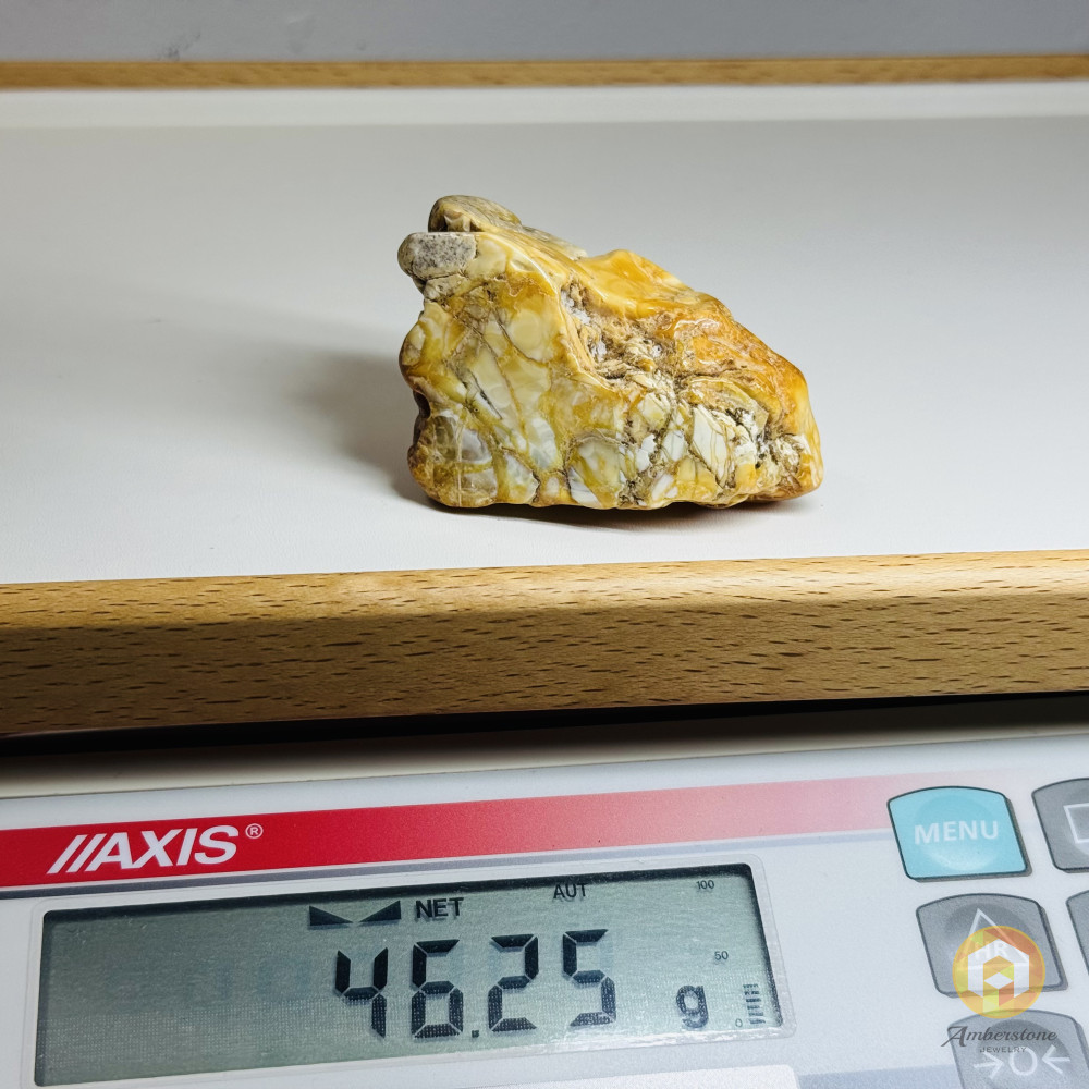 Raw Baltic Amber Stone, Natural Unpolished Irregular Amber Lump