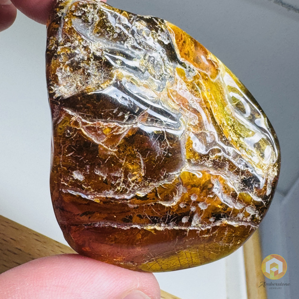 Raw Baltic Amber Stone, Natural Unpolished Irregular Amber Lump