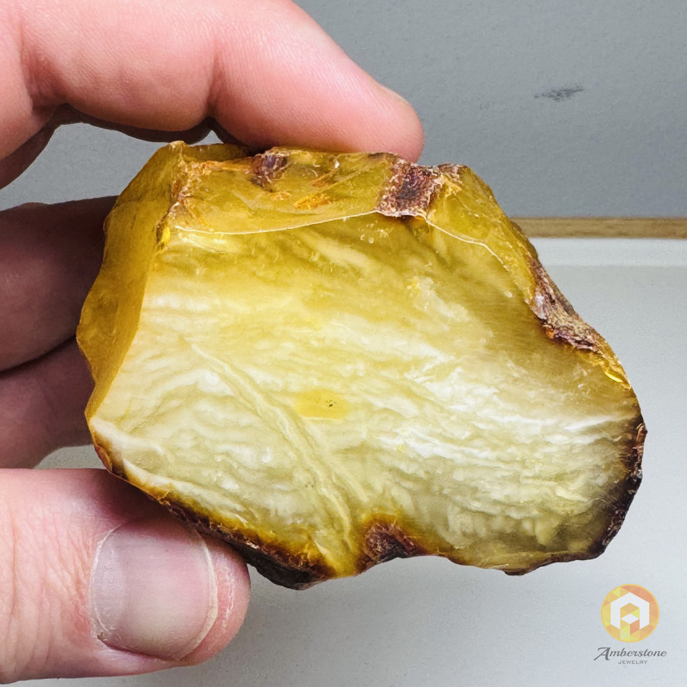 Raw Baltic Amber Stone, Natural Unpolished Irregular Amber Lump