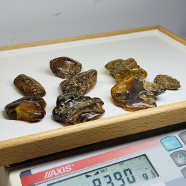 Set Raw Baltic Amber Stone, Natural Unpolished Irregular Amber Lump
