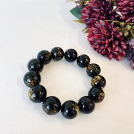 سوار الكرز مصنوع من الكهرمان، خرز كهرماني دائري على شكل كرز مقاس 18 مم