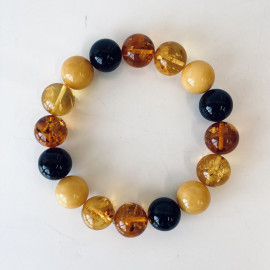 Premium Quality Genuine Baltic Orange Baltic Amber bracelet beads 18mm