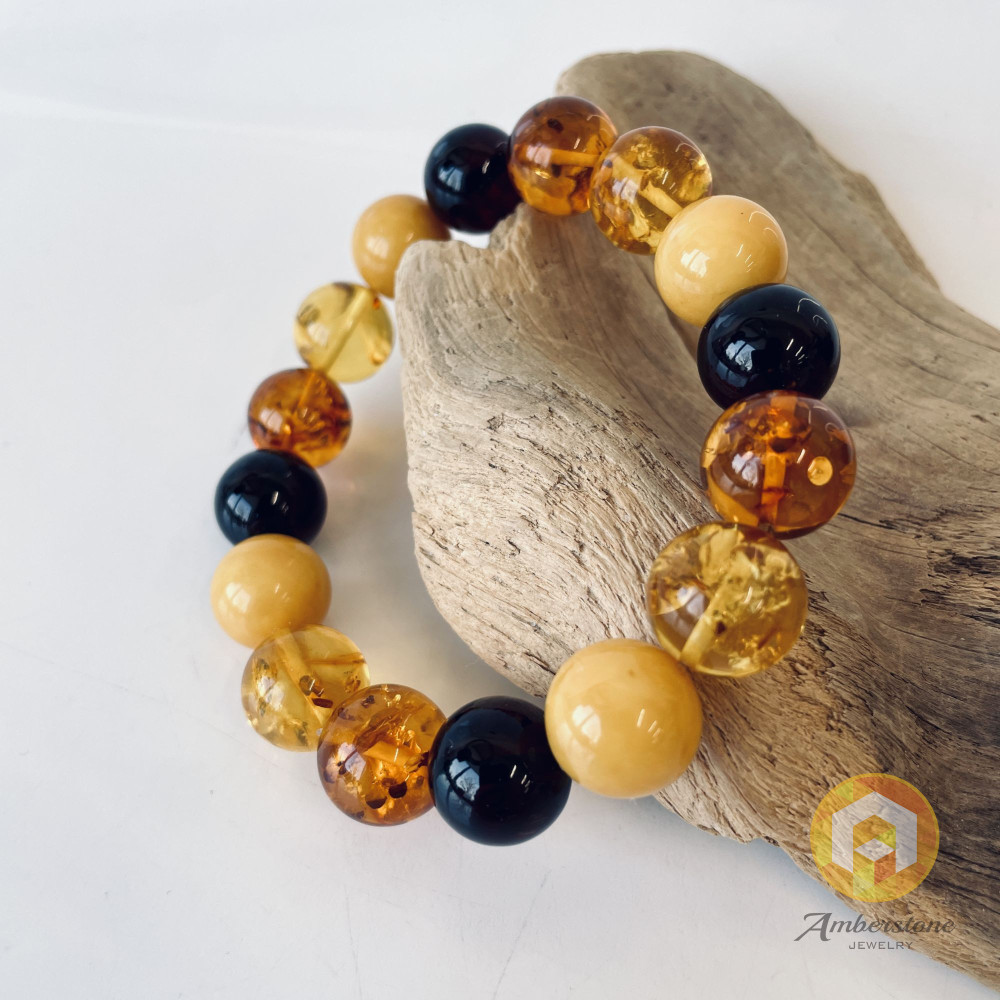 Premium Quality Genuine Baltic Orange Baltic Amber bracelet beads 18mm