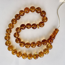 Natural Baltic Amber Islamic Prayer Beads, Amber Subha