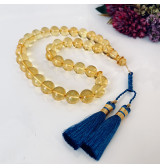 Amber Prayer Beads in Clear Yellow Color, Amber Tesbih