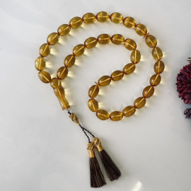 صلاة إسلامية عنبر النمر الطبيعي 45 خرزة، مسبحة عنبر البلطيق