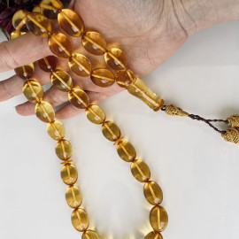 صلاة إسلامية عنبر النمر الطبيعي 45 خرزة، مسبحة عنبر البلطيق