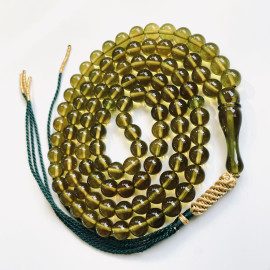 99 Beads Green Muslim Tasbih Beads, Islamic Dhikr, Meditation Rosary, Ideal Ramadan