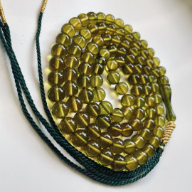 99 Beads Green Muslim Tasbih Beads, Islamic Dhikr, Meditation Rosary, Ideal Ramadan