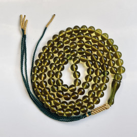 99 Beads Green Muslim Tasbih Beads, Islamic Dhikr, Meditation Rosary, Ideal Ramadan