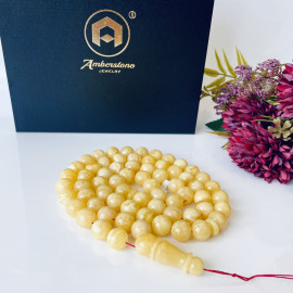 صلاة إسلامية عنبر النمر الطبيعي 45 خرزة، مسبحة عنبر البلطيق