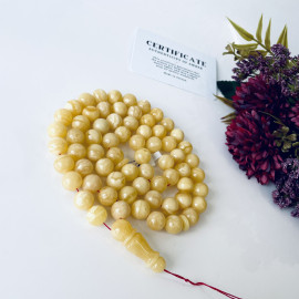 صلاة إسلامية عنبر النمر الطبيعي 45 خرزة، مسبحة عنبر البلطيق