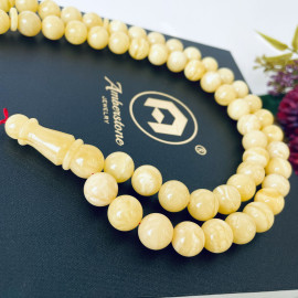 صلاة إسلامية عنبر النمر الطبيعي 45 خرزة، مسبحة عنبر البلطيق