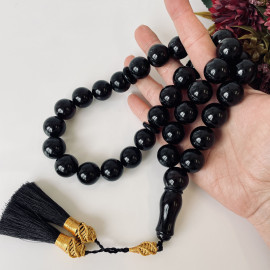 عنبر البلطيق العتيق، مسبحة إسلامية 33 خرزة، مصباحة عنبر البلطيق الطبيعي