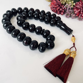 NEW Cherry Amber Tasbih, Elegant Baltic Amber Rondelle Beads