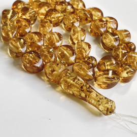 Natural Baltic Amber Tasbih, Unique Anniversary Gift