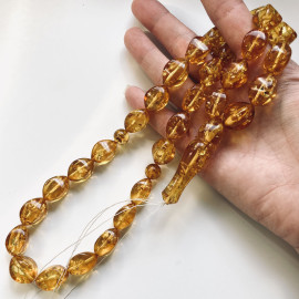 Natural Baltic Amber Tasbih, Unique Anniversary Gift