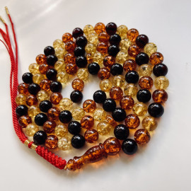 Multicolored Baltic Amber Misbaha Prayer