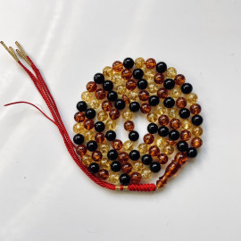 Baltic Amber Tasbih, Multicolored Amber Muslim Rosary, 99 beads