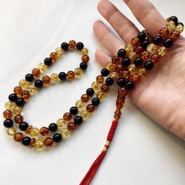 Multicolored Baltic Amber Misbaha Prayer