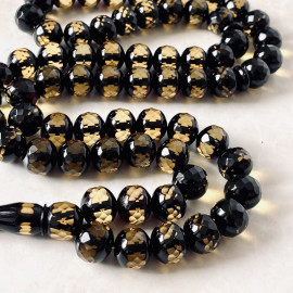 NEW Handmade Baltic Amber Misbaha, Handcrafted Diamond Cut Baltic Amber Tespih