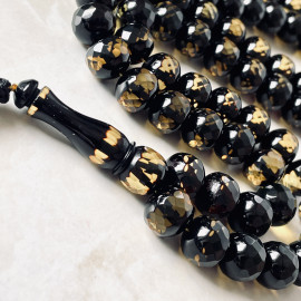 Handmade Baltic Amber Misbaha, Handcrafted Diamond Cut Baltic Amber Tespih