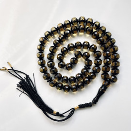 NEW Handmade Baltic Amber Misbaha, Handcrafted Diamond Cut Baltic Amber Tespih