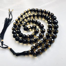 NEW Handmade Baltic Amber Misbaha, Handcrafted Diamond Cut Baltic Amber Tespih