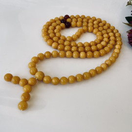 NEW Butterscotch Baltic Amber Mala Rosary Buddhist Mila Beads