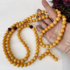 NEW Butterscotch Baltic Amber Mala Rosary Buddhist Mila Beads