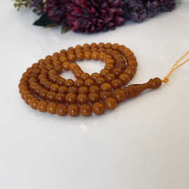 Classic Vintage Baltic Amber Misbaha, 99 Beads, Vintage Orange Islamic Rosary
