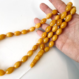 صلاة إسلامية عنبر النمر الطبيعي 45 خرزة، مسبحة عنبر البلطيق