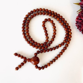 Yellow Natural Amber Mala Buddhist Prayer beads 5mm