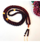 Cherry Amber Beads, Natural Baltic Amber Buddhist Mala, Handmade in Poland