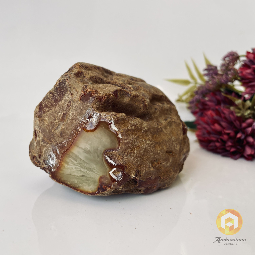 Raw Baltic Amber Stone, Natural Unpolished Irregular Amber Lump