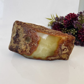 Raw Baltic Amber Stone, Natural Unpolished Irregular Amber Lump
