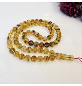 Light Cognac Baltic Amber Misbaha, Natural Amber Prayer Beads with Insect Inclusions
