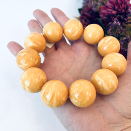 copy of Vintage Butterscotch Amber Bracelet, Egg Yolk Amber Bracelet,  Amber Beaded Bracelet