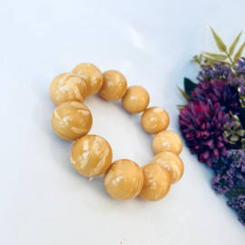 copy of Vintage Butterscotch Amber Bracelet, Egg Yolk Amber Bracelet,  Amber Beaded Bracelet