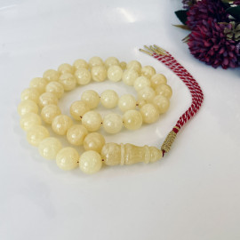 White Amber Tasbeeh made of Natural Baltic...