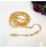 Tiger Baltic Amber Misbaha, 45 Beads Yellow & White Natural Amber Tasbih