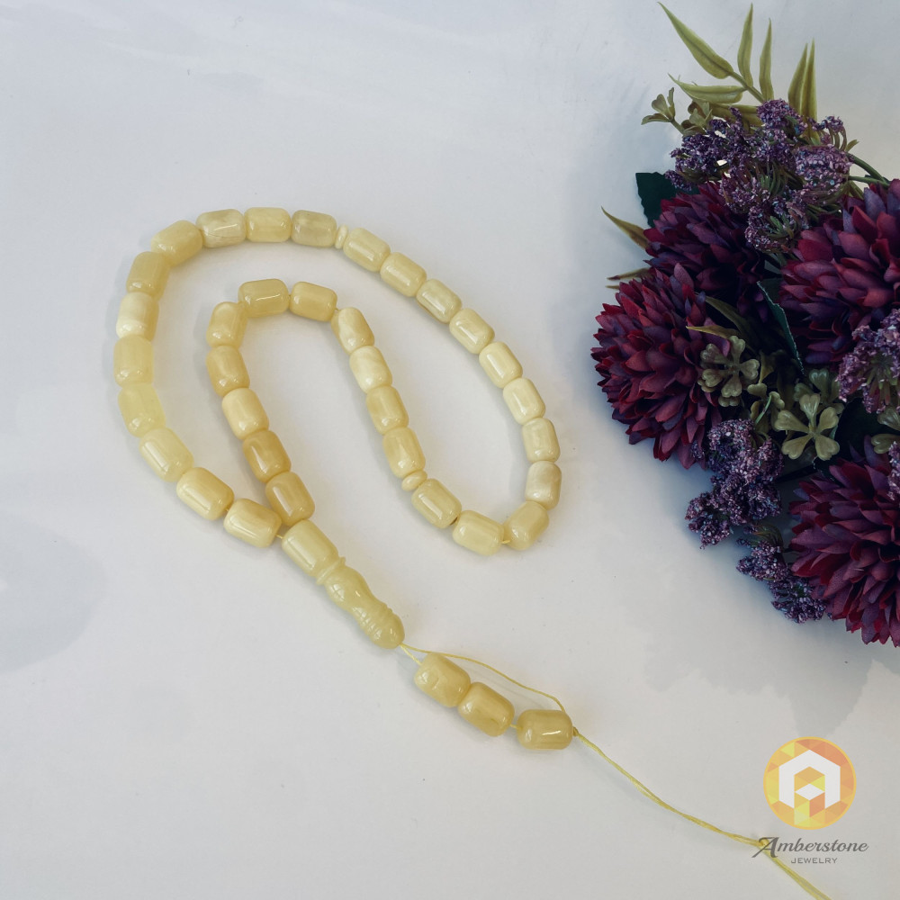 Authentic Baltic Amber Tasbih, Daily Prayer Beads