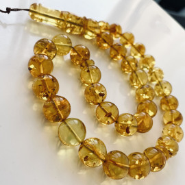 Light Cognac Natural Baltic Amber Islamic Prayer Beads, Misbaha Amber Beads