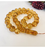 Cognac Natural Baltic Amber Misbaha, Amber Rosary