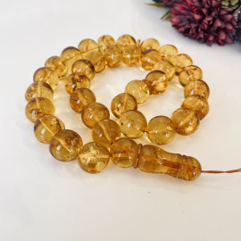 Cognac Natural Baltic Amber Misbaha, Amber Rosary